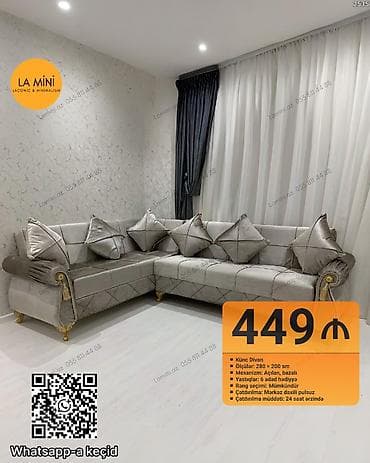 Künc divan, Açılan, Vеlur parça, Pulsuz çatdırılma lalafo.az -da Künc divan, Açılan, Vеlur parça, Pulsuz çatdırılma