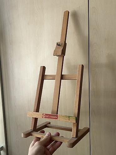 elektron lovhe: Ağac masa molberti – Art Creation - Material: bərk ağac (təbii rəng) — 1