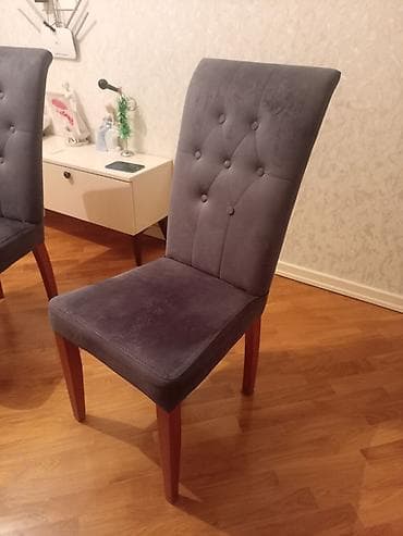 ag lay: Qonaq otağı üçün, İşlənmiş, Açılmayan, Dördbucaq masa, 8 stul — 1