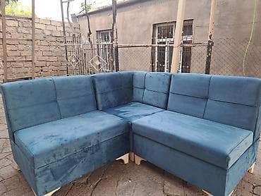 Künc divan, Mətbəx üçün, Parça, Bazalı — 10