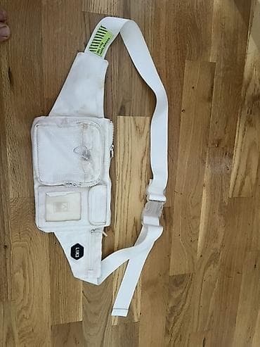 Ağ rəngli çoxcibli bel/çiyin çantası - Tənzimlənən qayış və sürətli