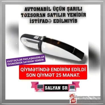 Avtomobil üçün şarjlı tozsoran - Avtomobil salonunun tez və rahat