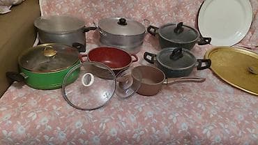 набор казанов викалина: Кастрюля, цвет - Зеленый, Алюминий — 3