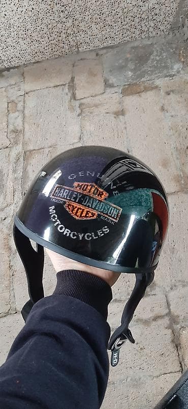 motor 49cc: Harley-Davidson “Hybrid” yarım (half) moto dəbilqə - Rəng: parlaq — 7