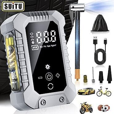 matasklet satisi kreditle: SUITU portativ hava kompressoru – çoxfunksiyalı, rəqəmsal ekranlı — 1