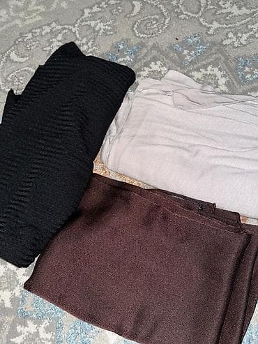 desd geyimler: Qadın geyim dəsti – 4 məhsul 1) Qəhvəyi-bəj pliseli ətək - Uzun — 8