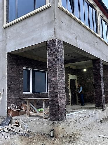 Fasad və eyvan üçün dekorativ daş üzlük xidməti - Material: yüksək