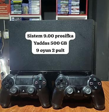 Ps 4 Fat Model İdeal Vezyetde Yaddas 500 GB sıstem 9.00 ustunde 2 Eded