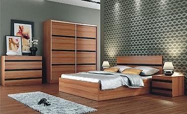 İkinəfərlik çarpayı, Komod, 2 tumba, Dolab, Türkiyə, Yeni