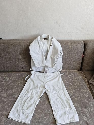 Dəstlər: Uşaq üçün cüdo kimono dəsti - Rəng: ağ - Komplekt: üst (gi) və şalvar — 2