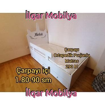 ucuz krafat: Oğlan və qız üçün, Yeni, Çarpayı, Bazasız, Matrassız, Siyirməsiz — 2