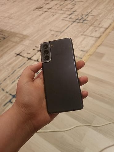 samsung s23 adapter: Samsung Galaxy S21 5G, 128 GB, rəng - Qara, Zəmanət, Barmaq izi, Simsiz şarj — 1