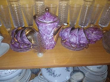 cay servis: Çay dəsti, rəng - Bənövşəyi, Keramika — 5