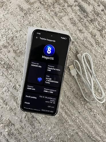 iphone 14 pro max kredit: Honor X8a, 128 GB, rəng - Qara, Barmaq izi, Face ID — 6