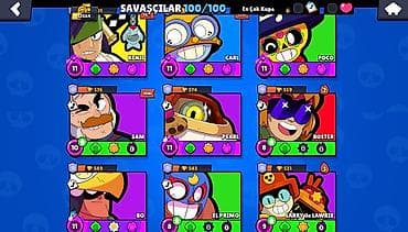 oyun disk: Brawl Stars hesabı – yüksək səviyyəli profil - Kupa yolu: 52,664 (ən — 8