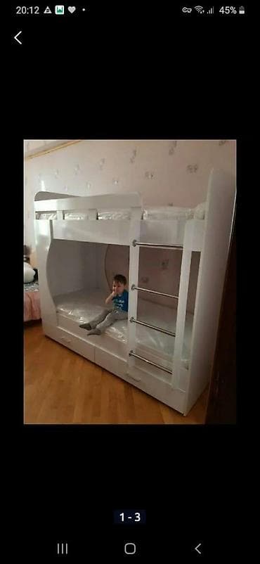 Oğlan və qız üçün, Yeni, Çarpayı, Matras ilə, Siyirməli, Laminat — 2