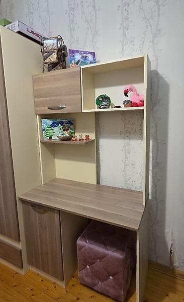 Oğlan və qız üçün, İşlənmiş, İkinəfərlik çarpayı, Yazı masası, Dolab — 1