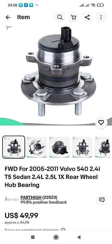 15 diski teker: Volvo S40, 2.4 l, Benzin, 2007 il, Orijinal — 6