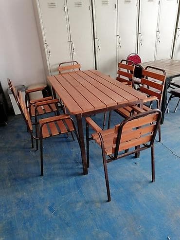 bag evine baxici: Dördbucaq masa, Stullar ilə, 8 nəfər, Açılmayan, Mat laminat, Azərbaycan — 6