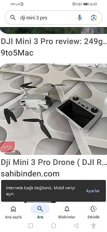 DJI Mini 3 Pro dron – yüngül, portativ və güclü çəkiliş üçün ideal