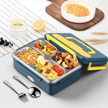 şüşə banka istehsalı: Elektrikli Qızdırılan yemek TermosuLunch Box Çıxarıla bilən qida — 2