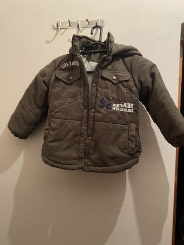 Dəstlər: Uşaq qış gödəkçələri – 2 ədəd 1) Qəhvəyi kapüşonlu gödəkçə - Ön — 1