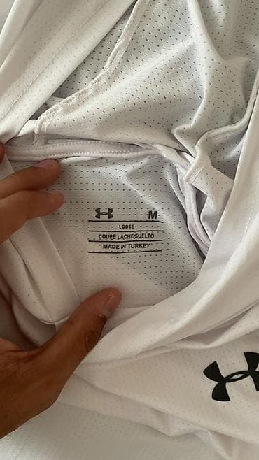 termo corab: Under Armour Project Rock kişi idman maykası (kapüşonlu, qolsuz) - — 4