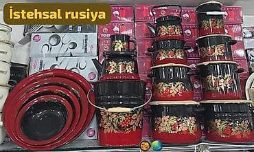 Rusiyada istehsal olunmuş emal qab-qacaq dəsti. Məhsul
