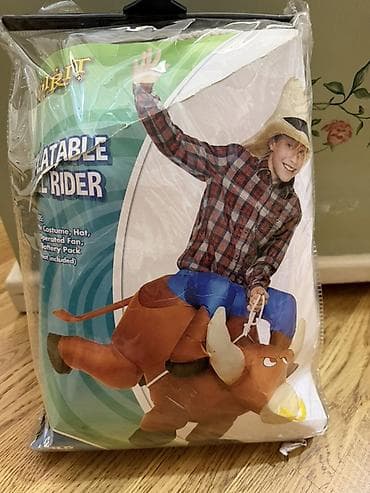 ventilatör: Şişmə Rodeo Kostyumu – “Inflatable Bull Rider” (Spirit) - Komplekt — 1