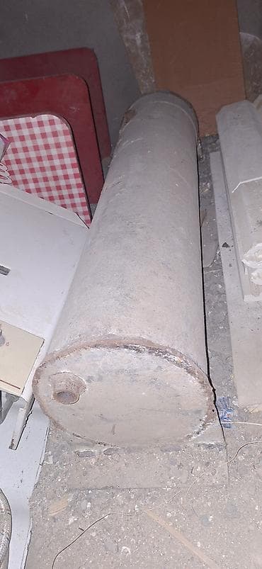 Metaldan hazırlanmış silindrik su/qazan (istilik) çəni Hamam ucun