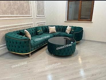 mini direl: Künc divan, Qonaq otağı üçün, Parça, Bazalı, Açılan, Kitab — 3