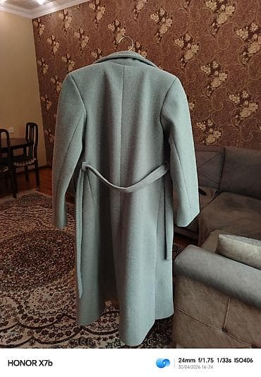 payiz kurtkalari: AZURA Collection qadın palto - Rəng: açıq boz - Model: klassik — 2