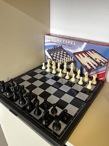 Спортивные игры: MAGNETSPEL 3‑ü 1‑də maqnitli stolüstü oyun dəsti - Oyunlar: şahmat — 1