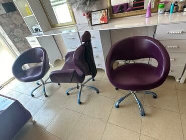 evdə masaj xidməti 2021: Saç kəsimi kreslosu bənövşəyi rəng — 2