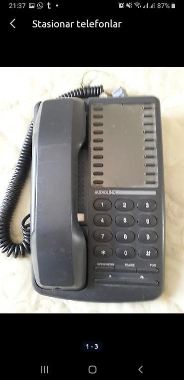 iphone 16 pro max: Stasionar telefon dəsti – 2 model 1) Audioline masaüstü telefon - — 2