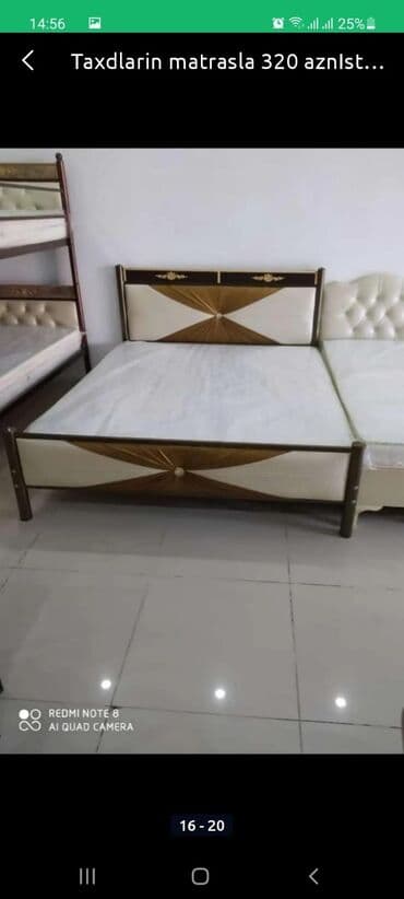 Çarpayılar: Yeni, İkinəfərlik çarpayı, Bazasız, Matras ilə, Siyirməsiz, Azərbaycan — 7