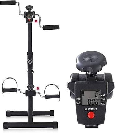 Çiyin və ayaq üçün ikitərəfli mini velotrenajor (şaquli stendli) -