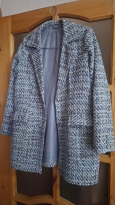 Xanım palto – tweed fakturalı, düyməli, astarlı model. - Rəng