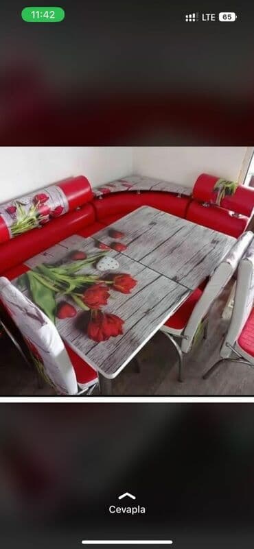 açılıb yığılan stollar: ✔️Türk istehsalı🇹🇷 *Kuxna üçün stol stul dəsti* 2 stul açılan masa — 5