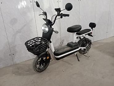Elektrik şəhər velosipedi/scooter – iki oturacaqlı, ön səbətli