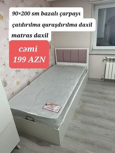 taxt bazası: Yeni, Təknəfərlik çarpayı, Bazalı, Matras ilə, Siyirməsiz, Türkiyə — 1