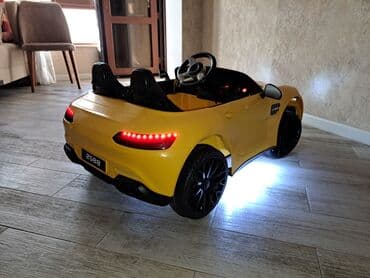 детский мотоцикл каталка: Uşaq üçün elektrikli ride-on avtomobil – sarı rəngdə sport kabriolet — 6