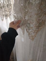 pencere perde: Yeni, Vilyur Pərdə, rəng - Ağ, Ünvandan götürmə — 13