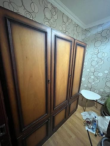 6 qapı, Qəhvəyi, Taxta, Açılan, Düz dolab