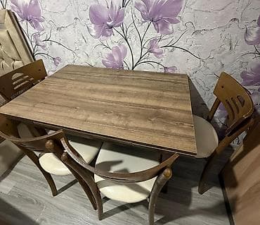 stol stul kafe ucun: Mətbəx üçün, Yeni, Açılmayan, Dördbucaq masa, 4 stul — 3