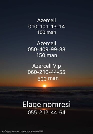 Nömrə: ( 010 ) lalafo.az -da Nömrə: ( 010 )