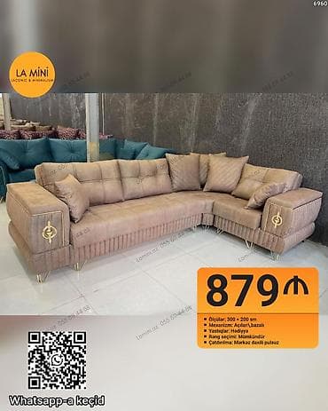 diva divan: Künc divan, Açılan, Bazalı, Parça, Şəhərdaxili pulsuz çatdırılma — 1