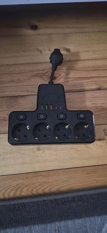 Ağıllı çoxlu çıxışlı elektrik uzadıcı - 4 ədəd Şuko tipli priz yuvası