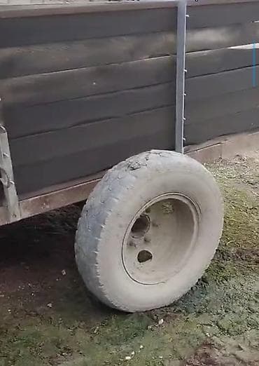 Ağır işlər üçün qoşqu (traktor/banet üçün) - Güclü metal şassi və