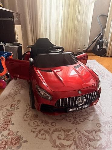 Oyuncaqlar: Uşaq üçün elektrikli maşın – Mercedes üslubunda, qırmızı rəng — 8